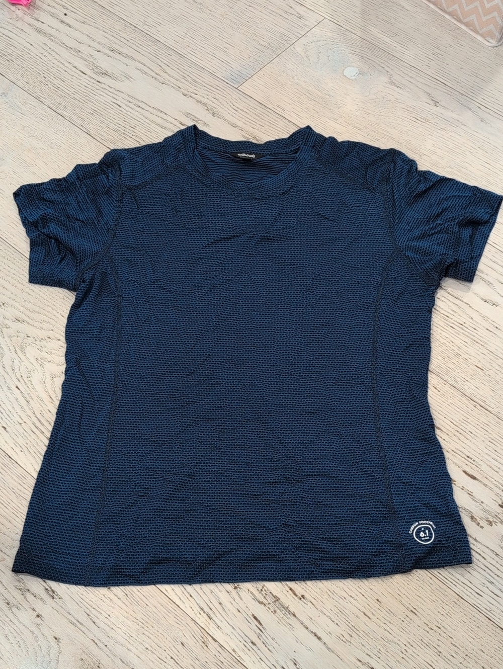 allbirds Navy Short Sleeve Textured Tee